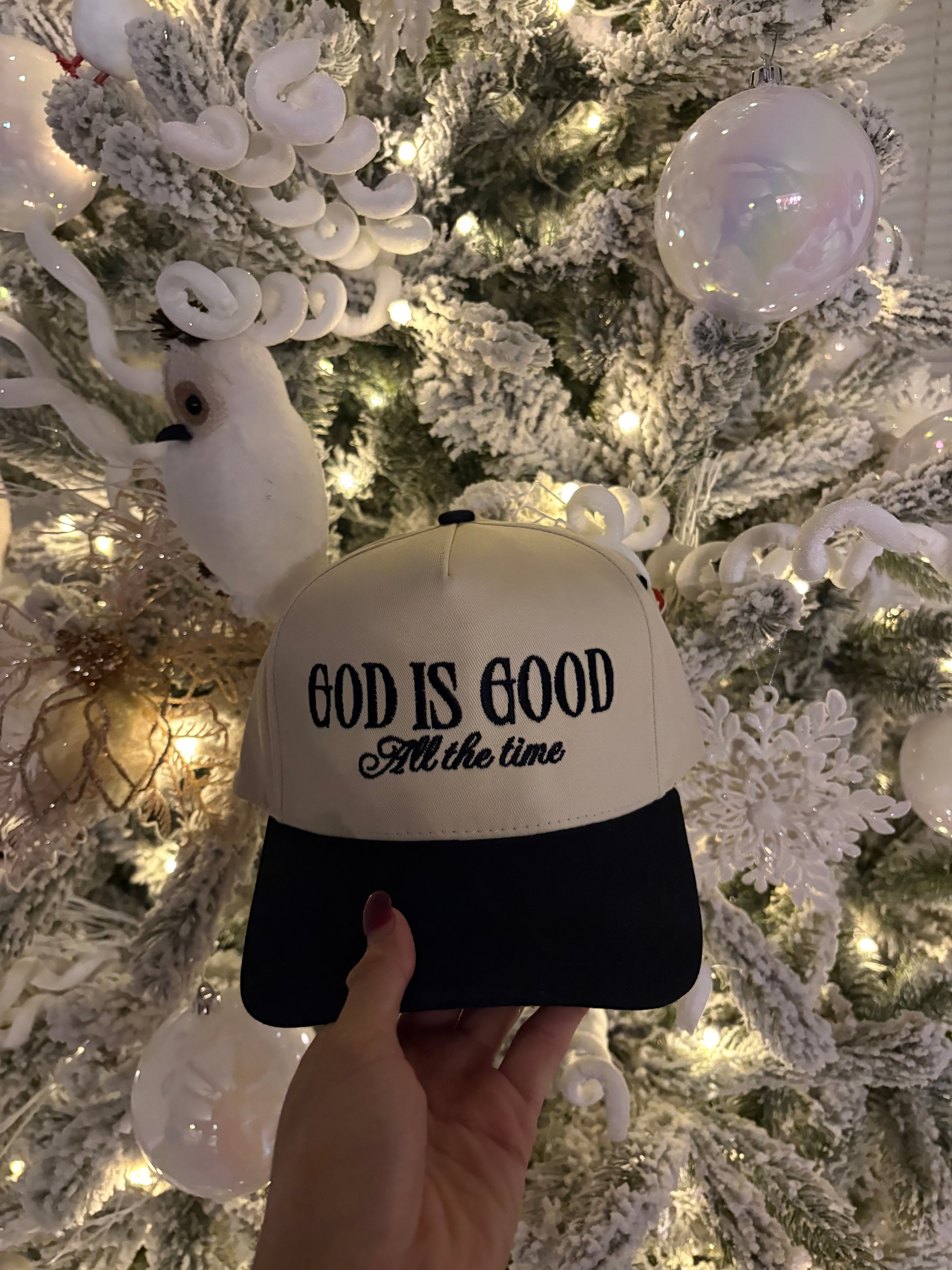 Black "God Is Good All The Time" hat